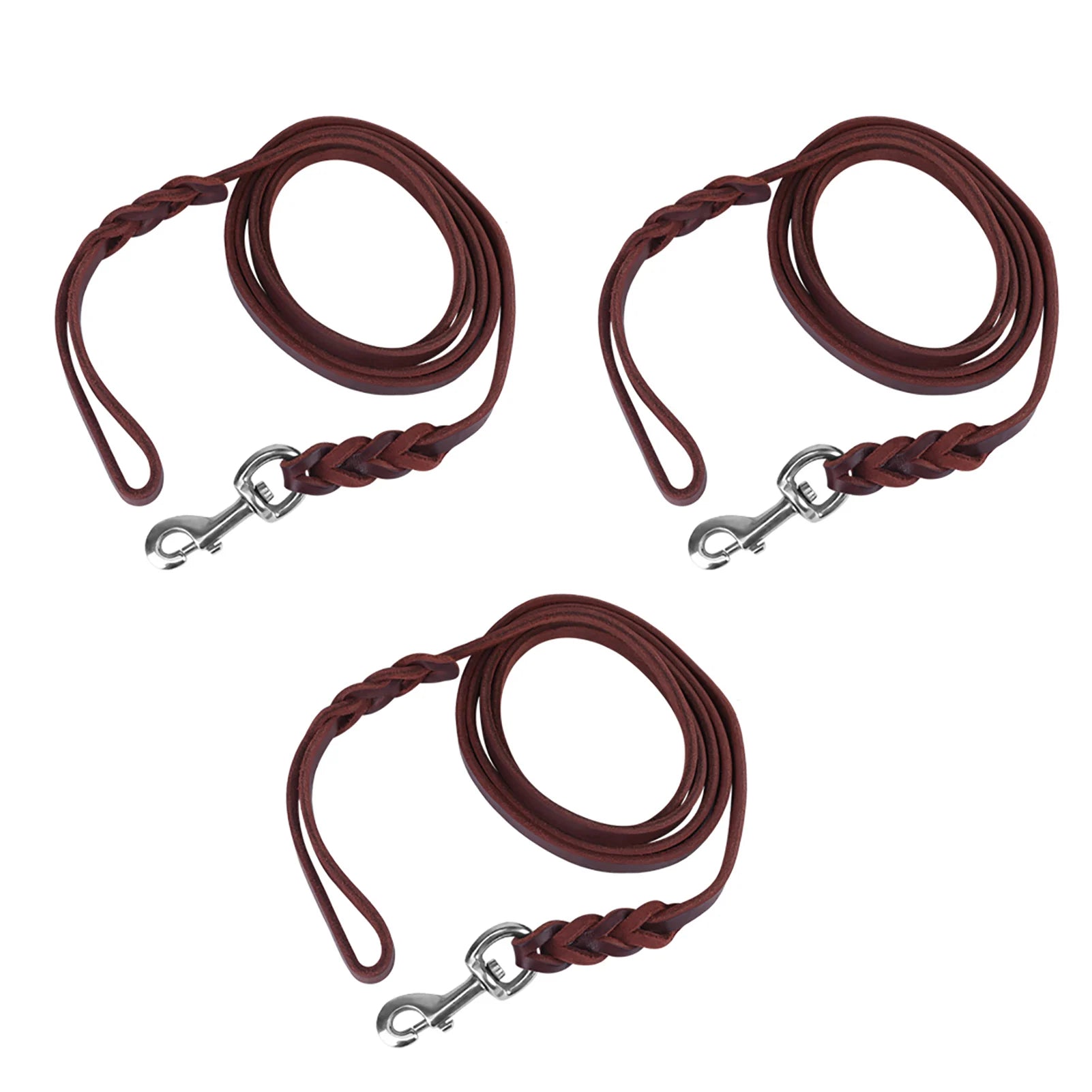 3Types Pet Dog  Leash Safety Rope Cowhide and Leather Belt For Walking Running Training Dog Training Leash Dog Walking Rope