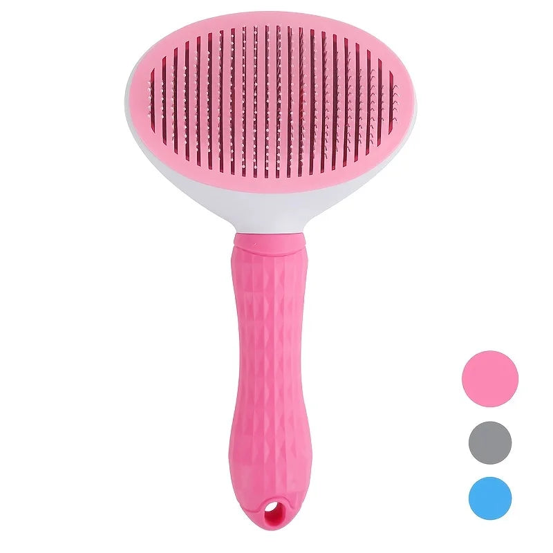 Pet dog brush; cat brush; one-button pet hair removal brush; dog and cat beauty tool; pet hair removal brush.