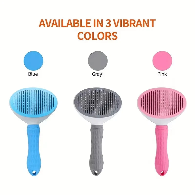 Pet dog brush; cat brush; one-button pet hair removal brush; dog and cat beauty tool; pet hair removal brush.