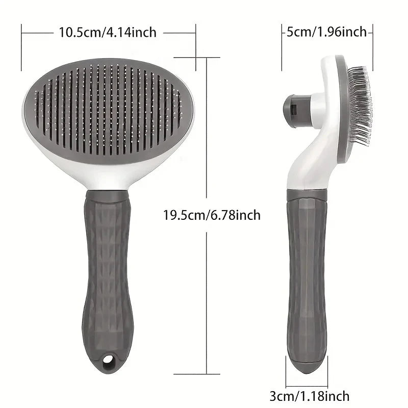 Pet dog brush; cat brush; one-button pet hair removal brush; dog and cat beauty tool; pet hair removal brush.