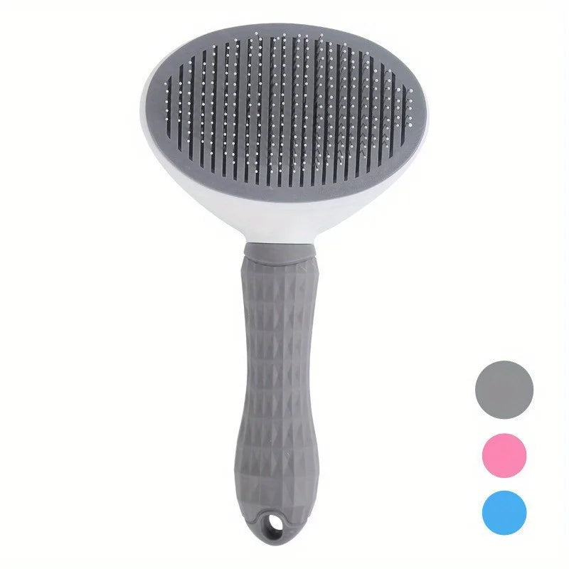 Pet dog brush; cat brush; one-button pet hair removal brush; dog and cat beauty tool; pet hair removal brush.